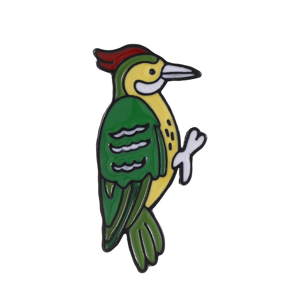 Funny Squirrel And Pinecone Enamel Brooches Woodpecker And Tree Trunk Shaped Pins Forest Animal Monkey Badge