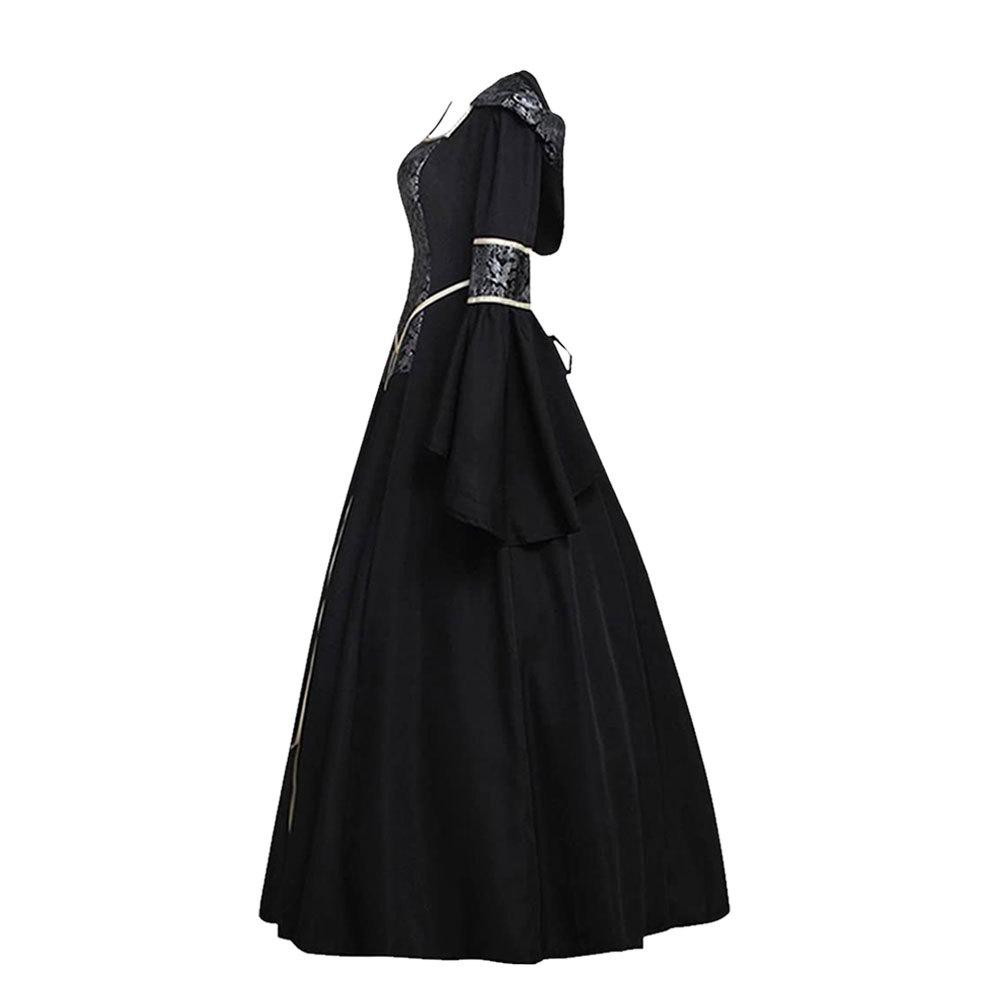 Medieval Gothic Vampire Dress for Women Halloween Party Dance Cosplay Costume