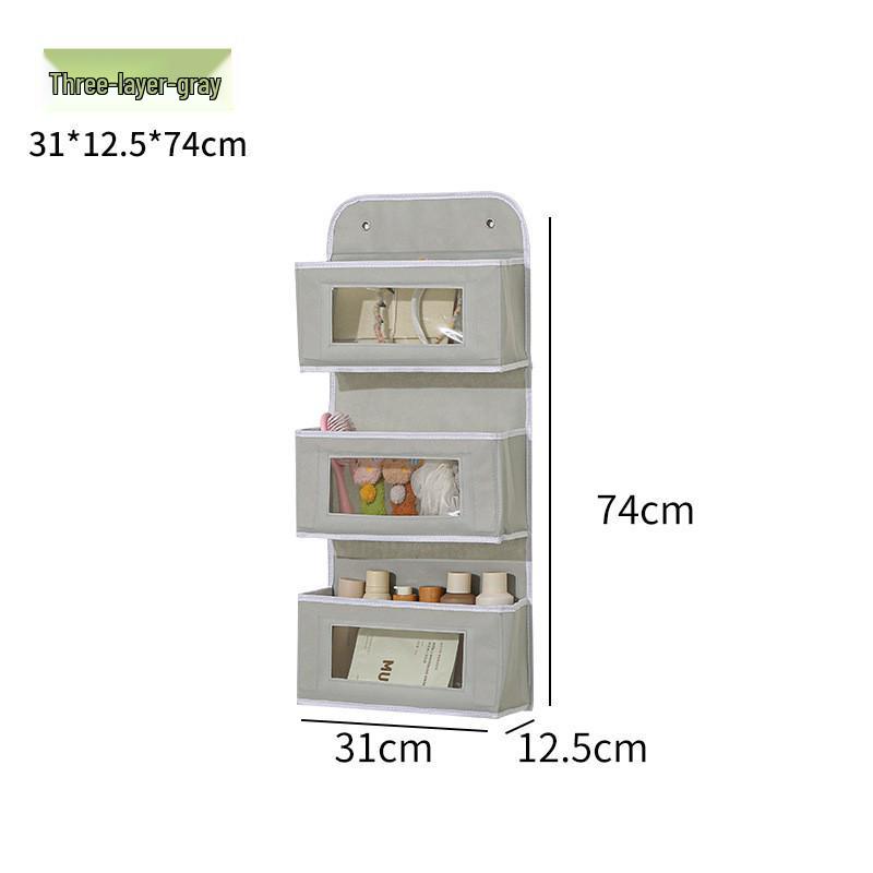 Wall-Mounted Fabric Hanging Organizer with Pockets - Essential Over-the-Door Storage for Dorms and Homes