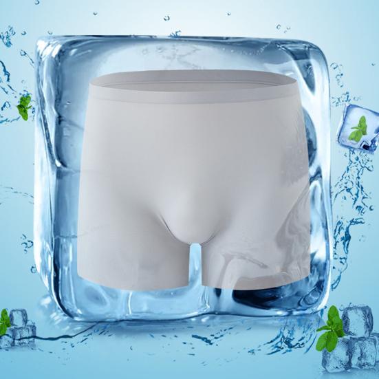Men Panties Thin Breathable Trace-less Detailed Raised Bag Protective Nylon Ice Silk Men Underwear Men Accessory