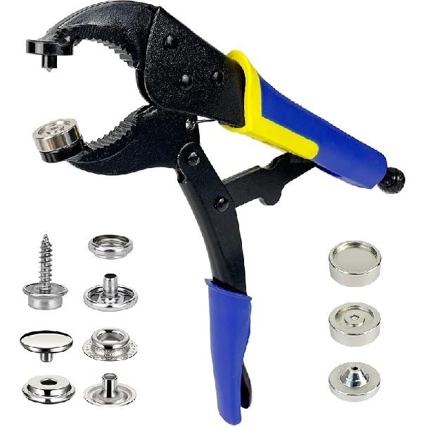 Snap Tool for Boat Covers, Heavy-Duty Snap Fastener Tool, Snap Installation Tool 15mm Metal Snaps Repairing Boat Covers