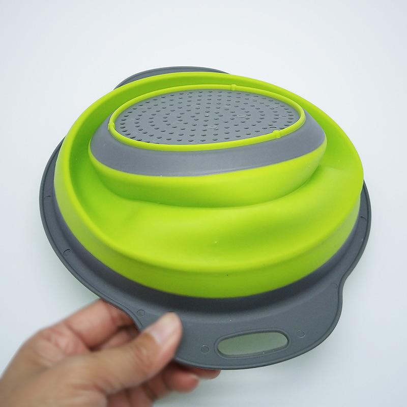 Foldable Drain Basket Silicone Colander Fruit Vegetable Washing Basket Strainer Collapsible Dish Drainer For Kitchen Tools S/L