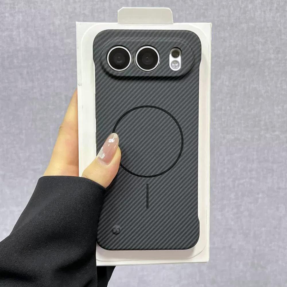 

Ultra Thin Frameless Carbon Fiber Magnetic Wireless Charging Case For Huawei Honor 500 X7 Magic 8 7 Pro Kevlar Texture PC Cover HONOR Magic7 Pro