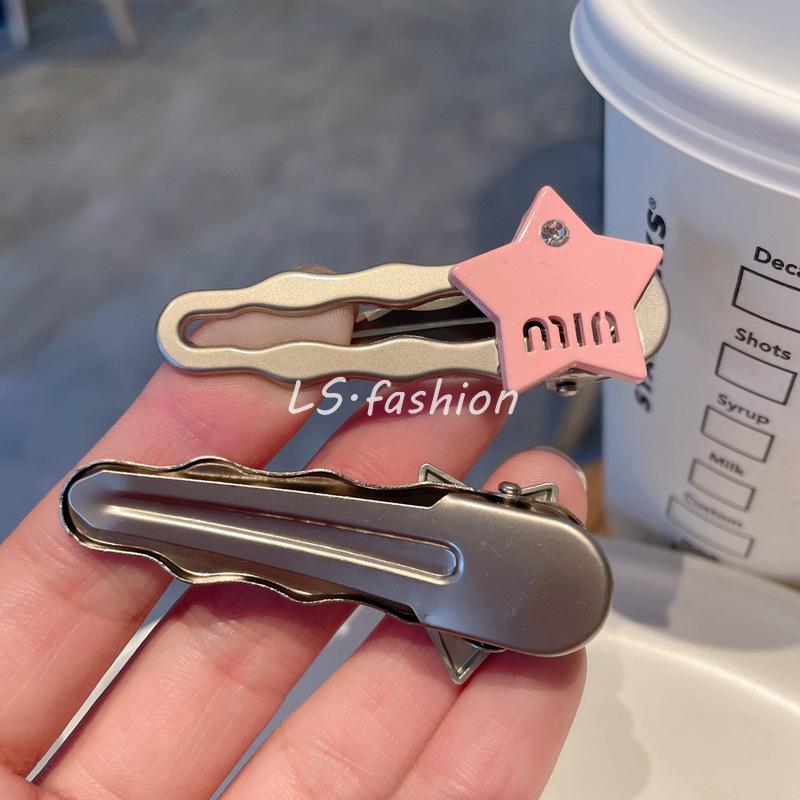 Silver-Gray Star Duckbill Clip - Trendy Bangs Accessory