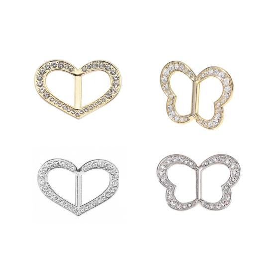 Scarf Buckle Clip for Women Smooth Edges No Snag Silk Ring with Rhinestones Non-Slip