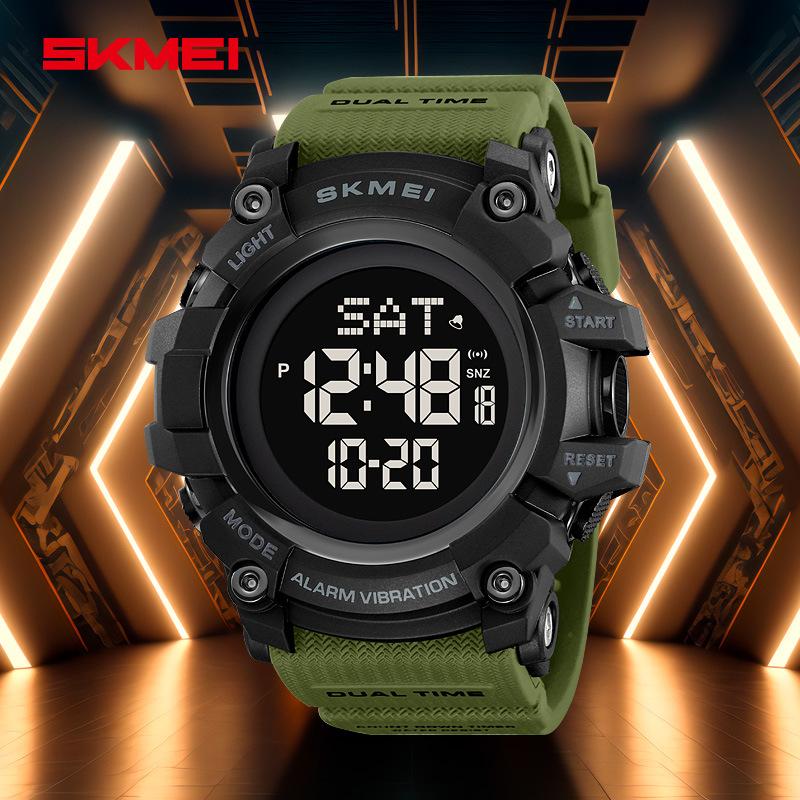 Men's sports watch multi-functional vibration reminder electronic watch student outdoor leisure waterproof electronic watch
