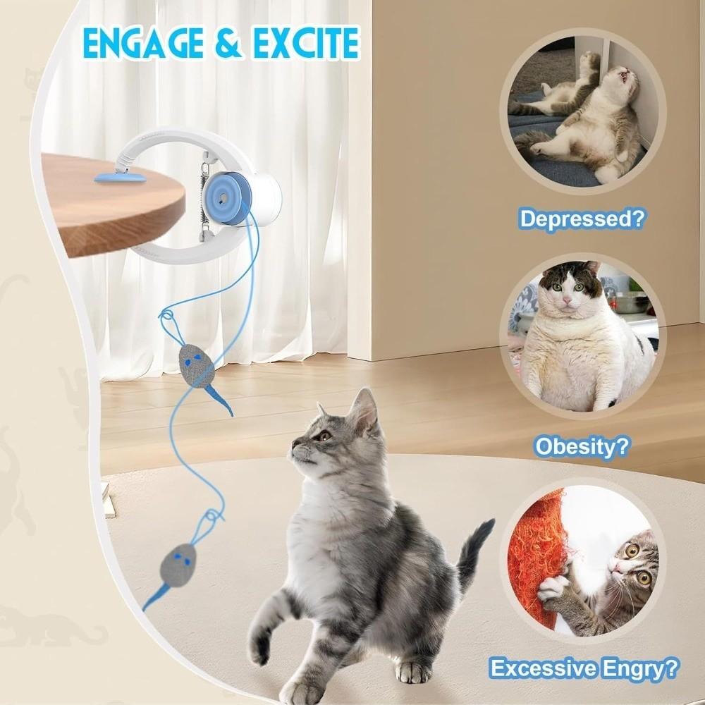 USB Rechargeable Door Hanging Automatic Kitten Toys Teasing Toys for Cats  Home