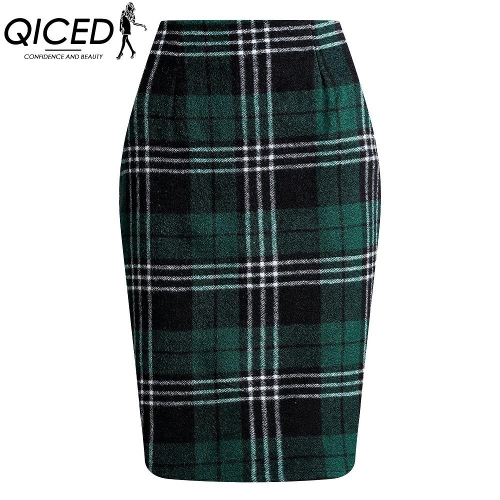 

QICED Женская Модная Повседневная Летняя Весенняя Юбка XXL зелёный