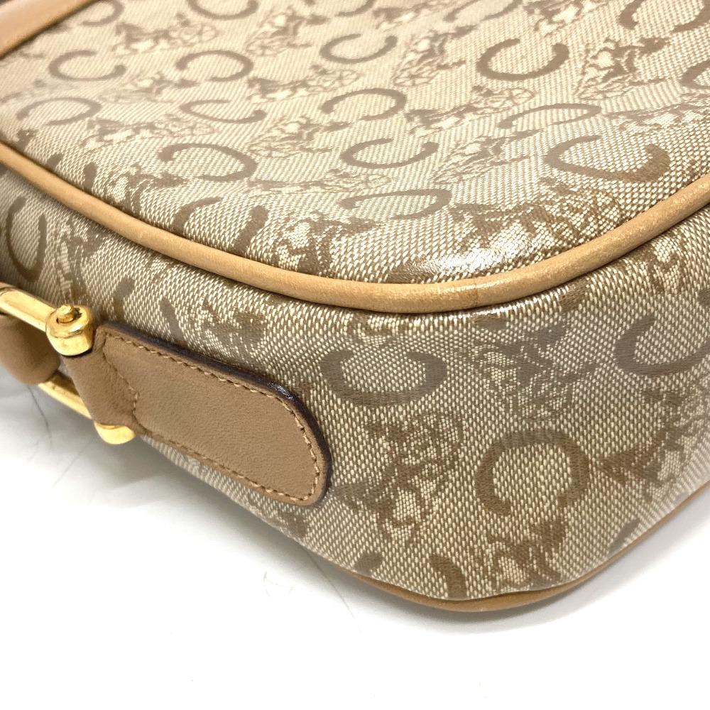 CELINE CMacadam crossbody bag Shoulder Bag PVC/Leather Beige/GoldHardware