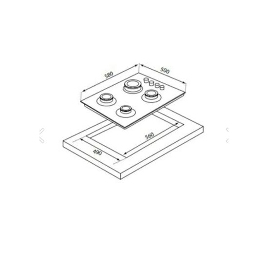 Modulo da incasso per piano cottura