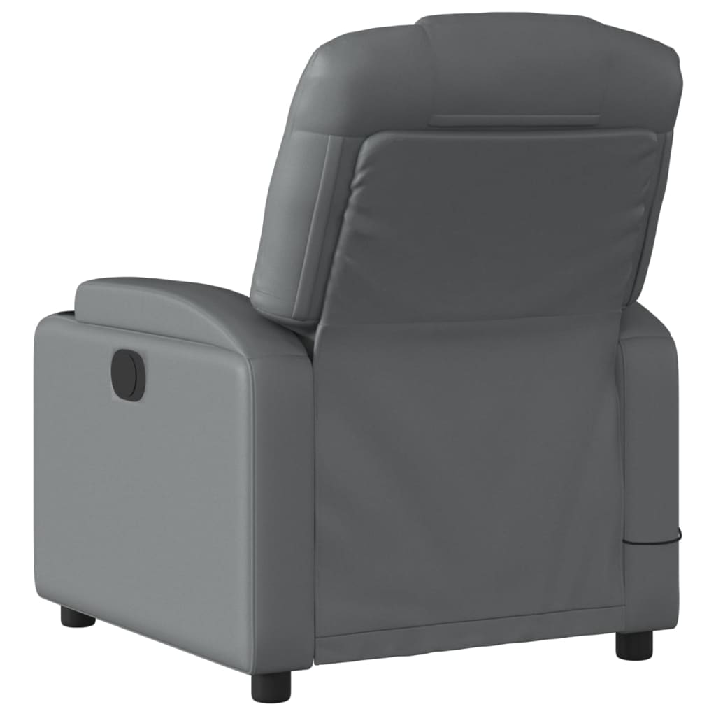 Massage Chair Relaxation Chair Grey Faux Leather