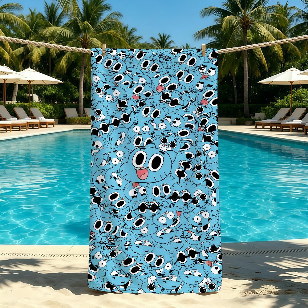 Asciugamano Di G-Gumball Per W-World Campeggio All'aperto A-Incredibile Asciugamano Da Spiaggia Super Assorbente Asciugatura Rapida Asciugamano Estivo