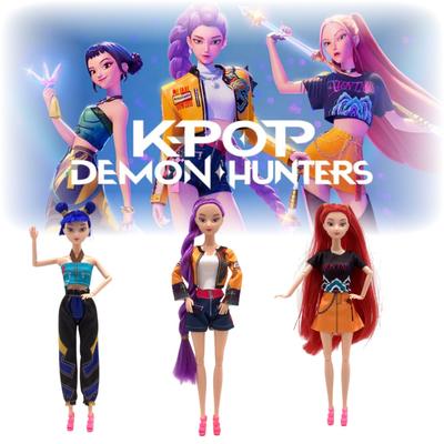 Anime Kpop Demon Hunters Series Figure RUMI MIRA ZOEY Glue Vinyl Toy Doll Girl Room Decorative Model Child Holiday/birthday Gift