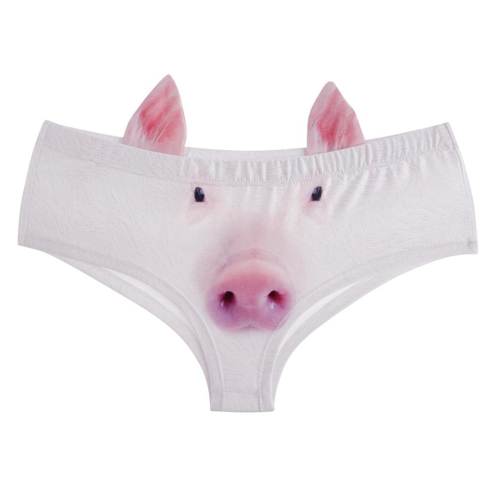Intimo Donna con Orecchie 3D Stampa Animali Mutandine da Donna Intimo Vita e Fianchi