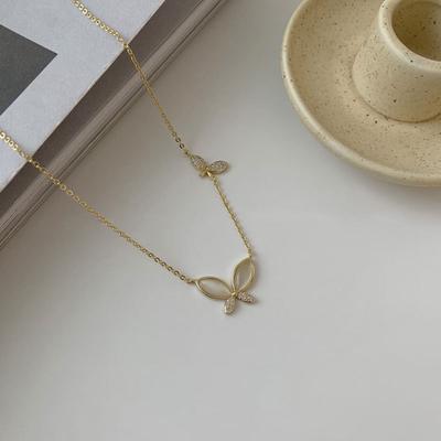 Schmetterling Frittilar Halskette Sommer Luxus Nischendesign Schlüsselbeinkette Damen Schlichter und Frischer Stil