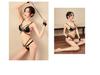 Sexy PU Leather Lingerie Cutout Bikini Swimsuit Top and Bottom Set Harness Bra Mistress Slave Bundled SM Costume Underwear [XuanXuan] G-String Women's