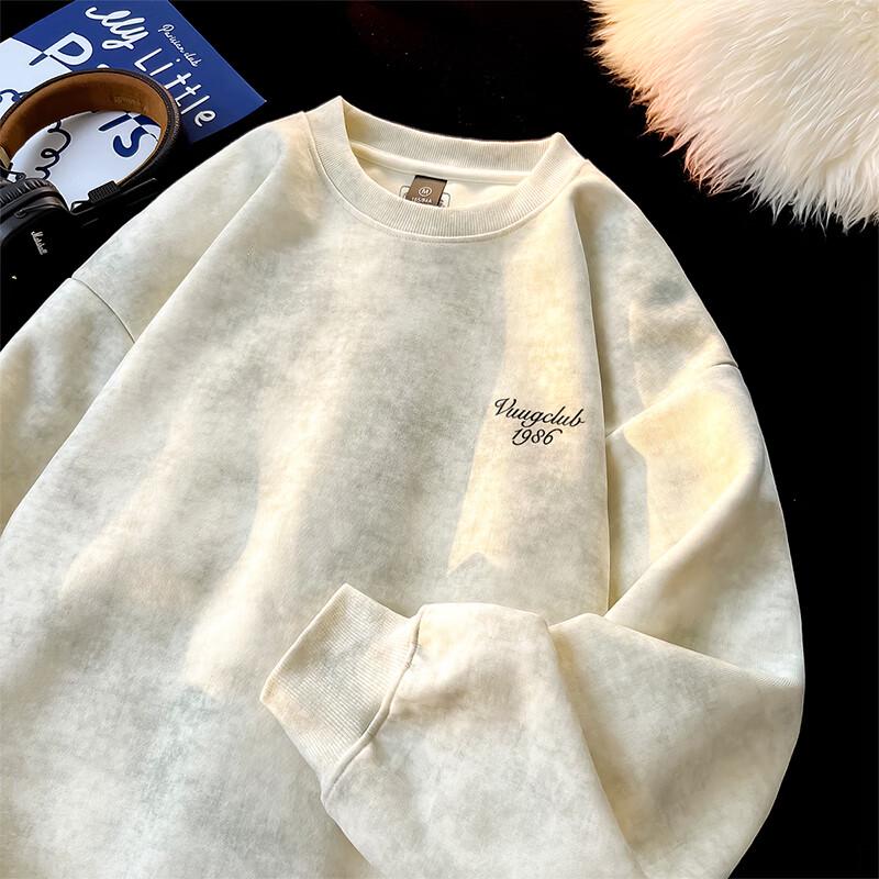 Męska bluza VUUG American Streetwear tie-dye z okrągłym dekoltem