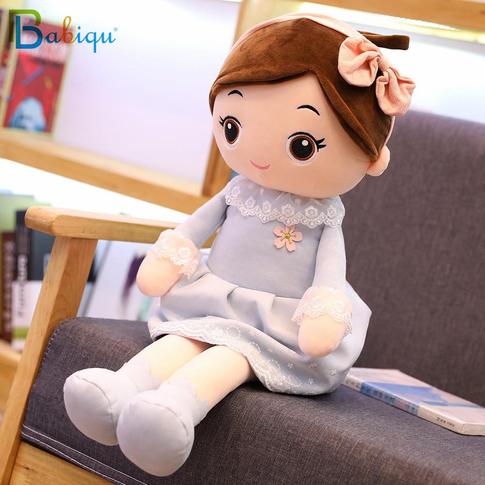 40-90cm Kawaii Plyšové Panenky pro Dívky s Krajkovými Šaty Měkké Vycpané Panenky Krásné Plyšové Hračky Hračky pro Dívky Dětský Narozeninový Valentýnský Dárek