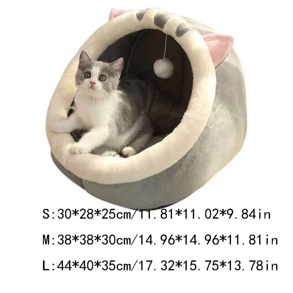 Cartoon Style Pets Sleeping Cave Washable Pet Sleeping Bed Warm Cat Sleep Bed  Kitten