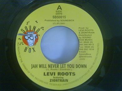 7inch Record LEVI ROOTS & ZION TRAIN - Jah Will Never Let You Down SBS0015 Sound Box 2001 UK Reggae, Ska & Dub Used