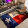 1 pezzo Tappeto Tappeto con la bandiera dello stato del Texas e cowboy per Soggiorno Camera da letto Casa Decorazione Divano, Tappetino Antiscivolo per Giochi Bambini