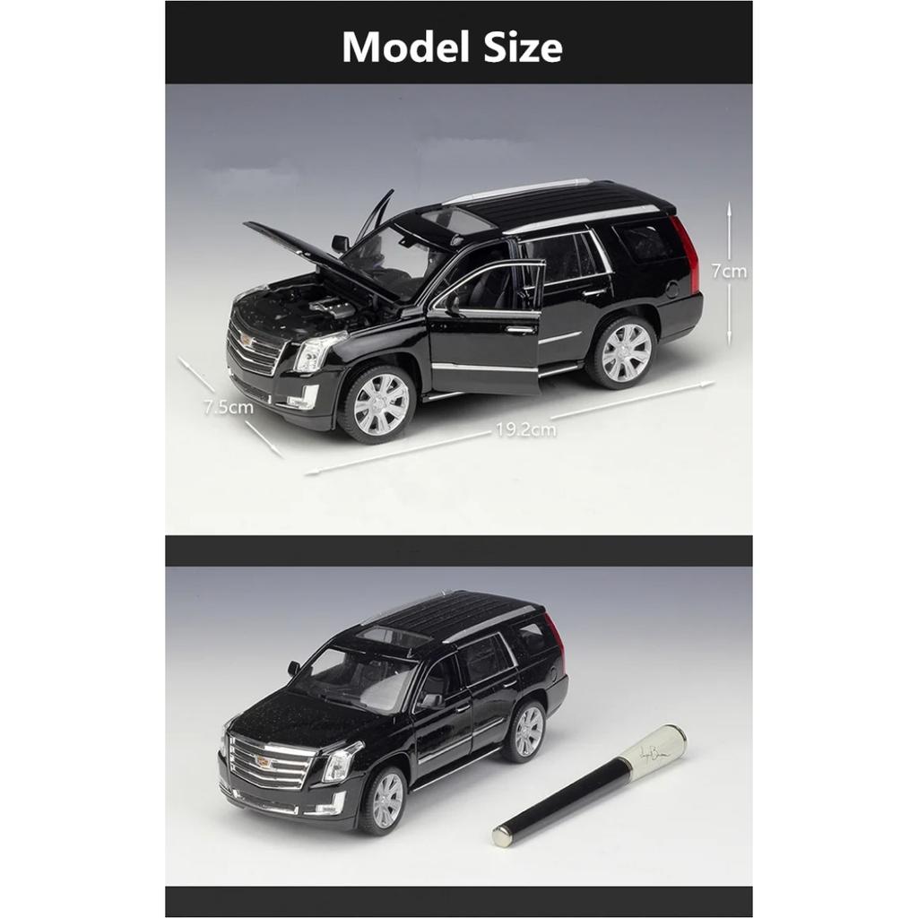 Welly 1/27 Cadillac Escalade SUV Alloy Car Model Diecasts Metal Off-road Vehicles Car Model High Simulation Collection Kids Gift