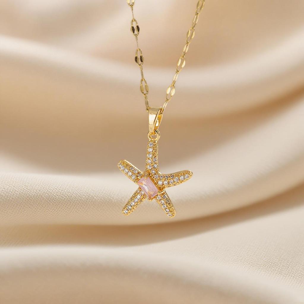 Elegant Light Luxury Zircon Necklace for Women - Gold-Plated, Simple Clavicle Chain