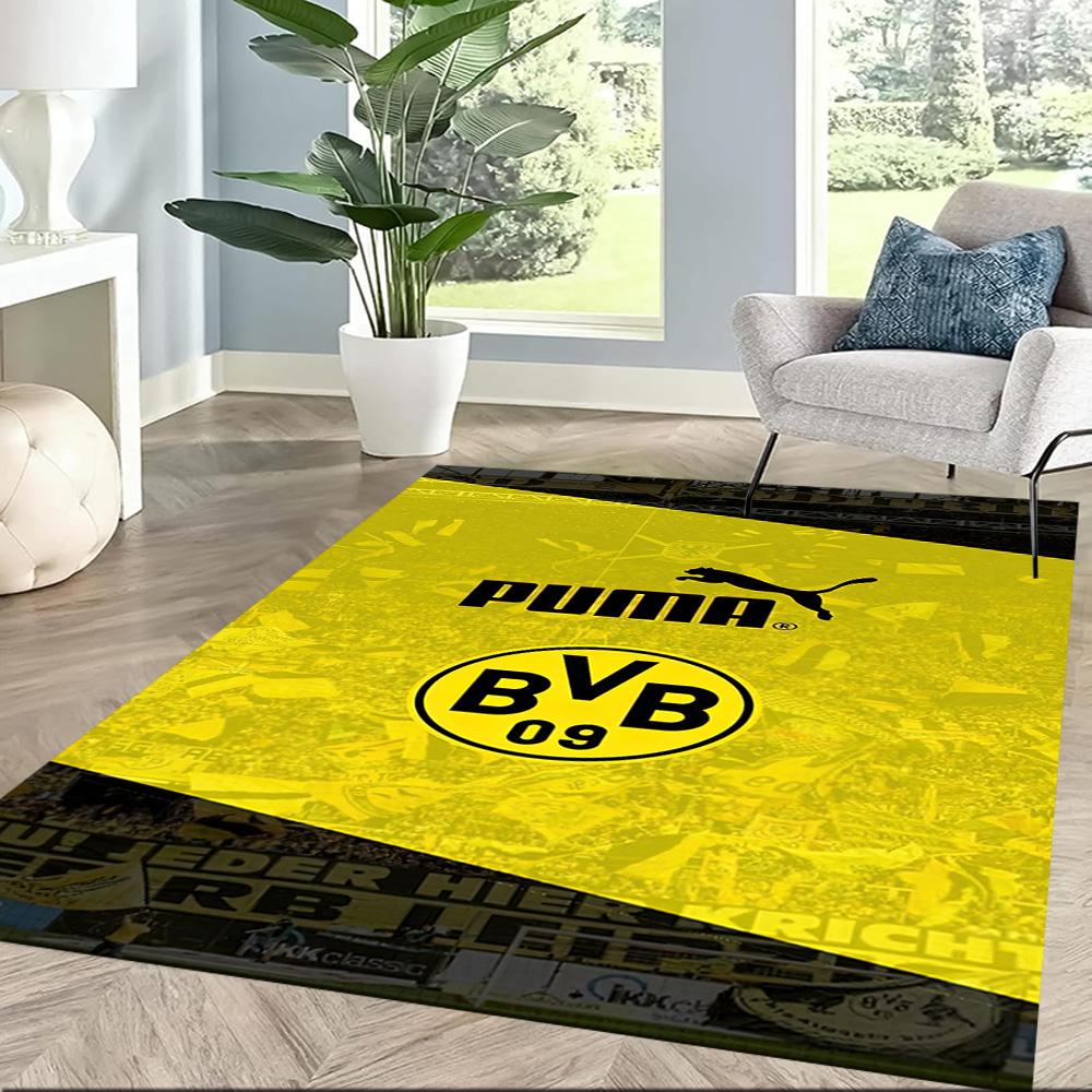 Borussia Dortmund Floor Mat Perfect For Foyer Hallway Decorate Room Playrooms Antislip Rug Decorate Offices