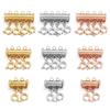 Stainless Steel Spring Buckle Multiple Multi Chain Lobster Clasps Separator Hook Connectors For DIY Jewelry Making Accessories