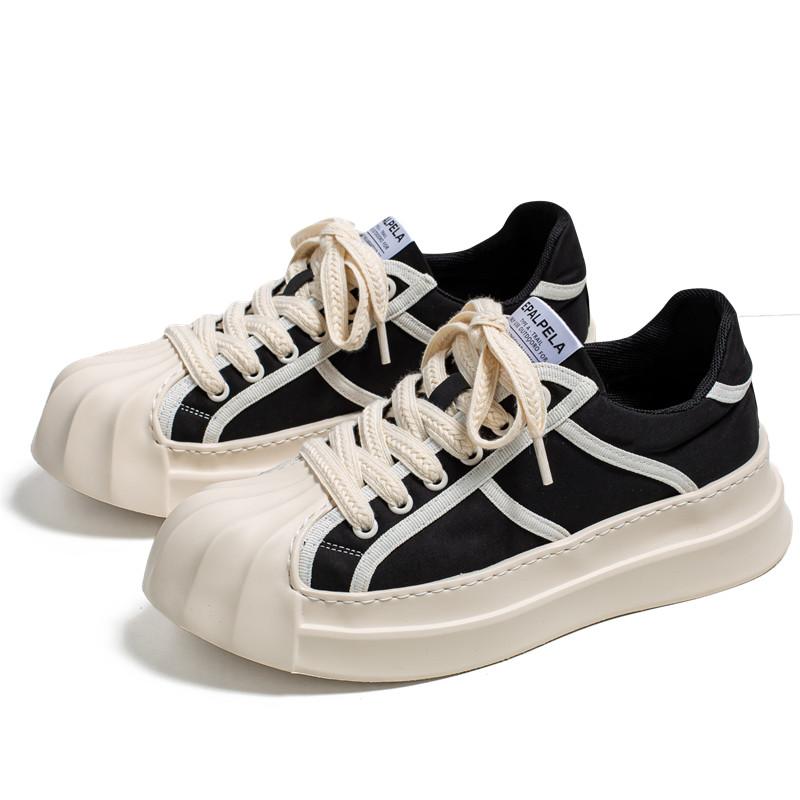 

2024 Черные мужские парусиновые туфли Весенние модные дизайнерские кроссовки на платформе Вулканизированные спортивные повседневные мужские туфли Нескользящие Zapatos Hombre 44