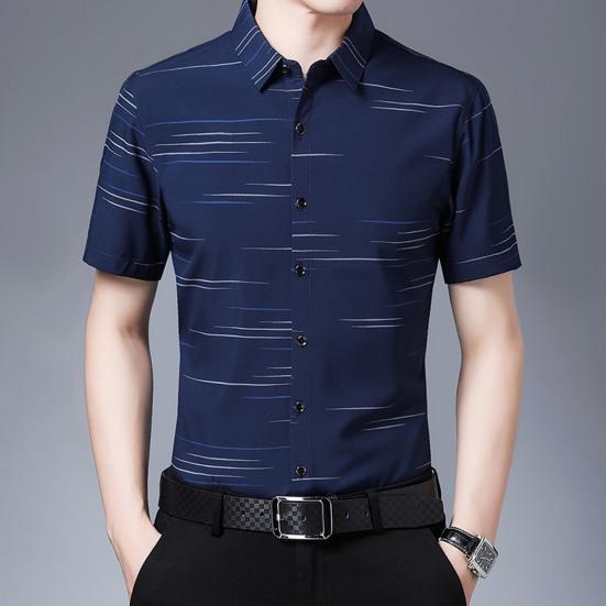 lapel collar poplin shirt
