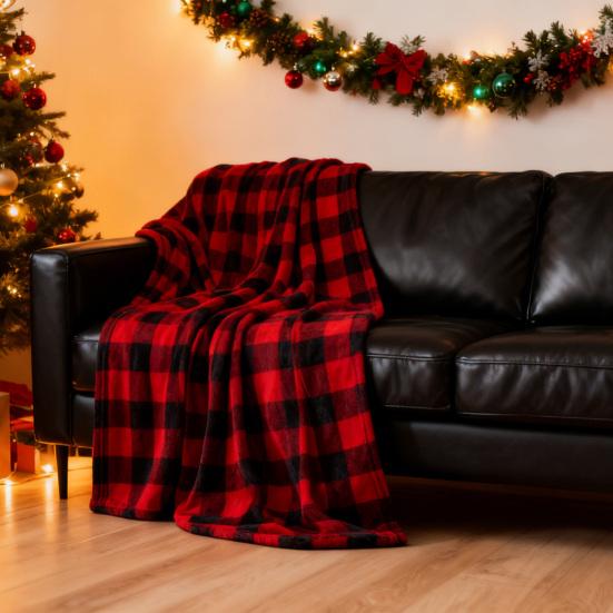 Christmas Flannel Blanket Snowflake Throw Blanket Warm Plush Blanket Cabin Throw for Couch Sofa Bed Office
