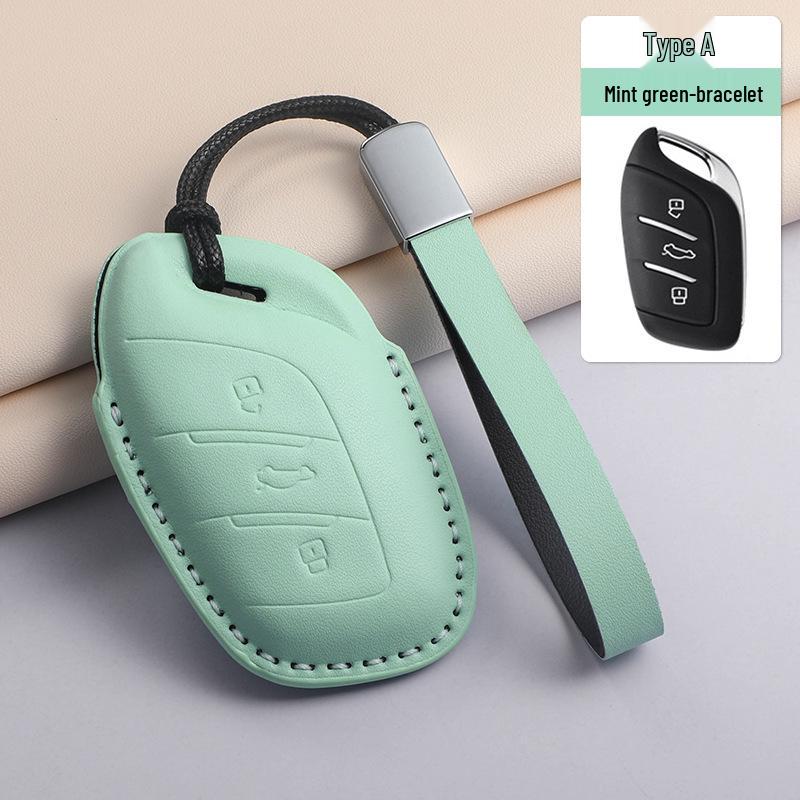 Tri-color Key Cover for Roewe i5, RX5 MAX, RX3, MG HS, MG 5, i6 Max in PU Leather.