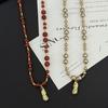Spring Retro Peanut Beaded Pendant Necklace: Exquisite, Fashionable, Versatile Clavicle Chain