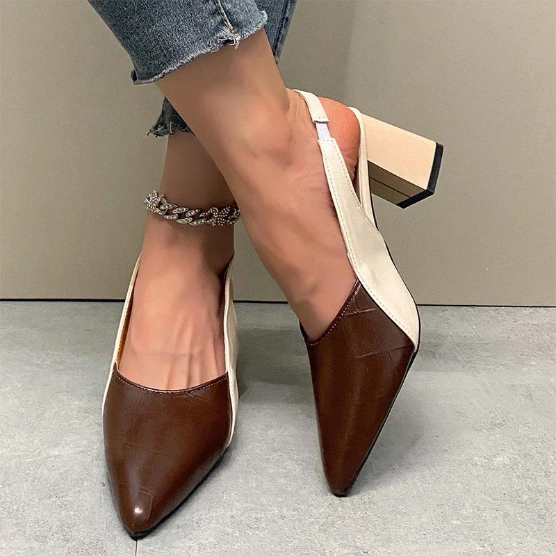 High Heels Women's Sandals Summer 2024 Trend Pointed Toe Shoes Woman Autumn New Pumps Fashion Dress Shoes for Women Zapatos