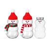 Garrafa de Bebida Boneco de Neve de Natal com Chapéu e Cachecóis 500ml Copo de Plástico à Prova de Vazamentos para Suco e Leite Garrafa de Água Reutilizável para Crianças