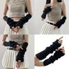 Fashion Fingerless Gloves for Party Slouchy Arm Sleeves Arm Warmers Party Supply Women Cosplay Costume Knitted Arm Cover