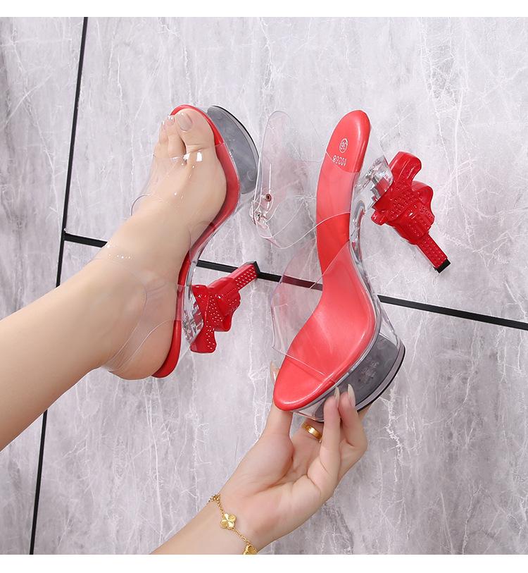 Women's Platform Sandals Heel Crystal High Heel Sandals Nightclub Shoes Versatile Sexy 34-43 Wedding Shoes LFD-10314-32