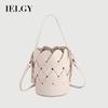 Woven Handbag Bucket Bag Fashionable All-Match Messenger Bag