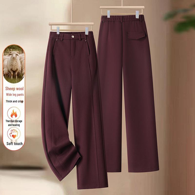 Dámské vlněné kalhoty s vysokým pasem - Podzim/Zima 2024: Elastické, Rovné, Úzké a Široké nohavice
