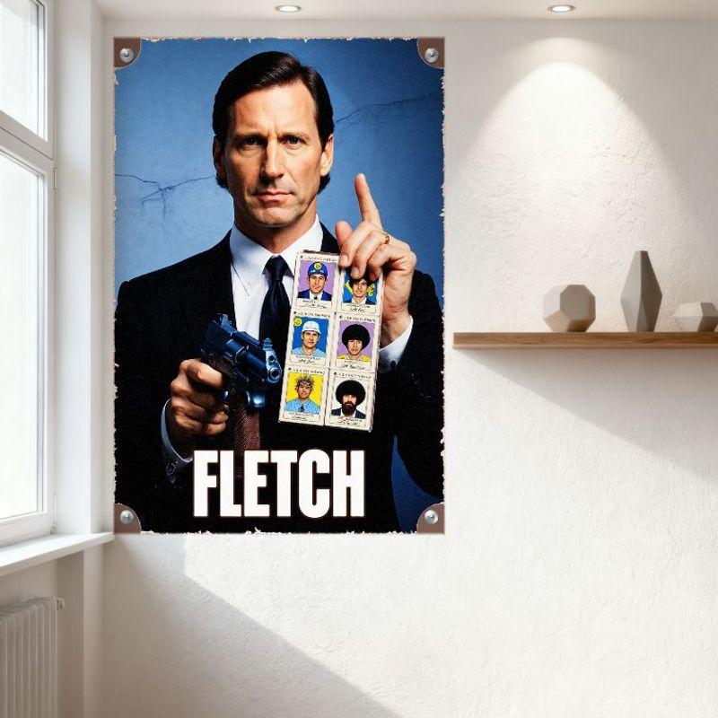 FLETCH Vintage Movie Metal Tin Sign Retro Comedy Film Poster Wall Decor for Man Cave Bar Home Club Restaurant
