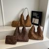 Fashionable Khaki Brown Coffee Leopard Tote Bag For Women Urban Minimalist Style