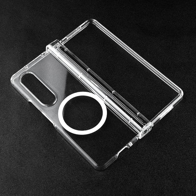 Anti-Scratch Full Protective Case for Samsung Galaxy Z Fold 7 4 5 6 SE W25 Clear Magsafe Foldable Reinforced Toughness PC Cover