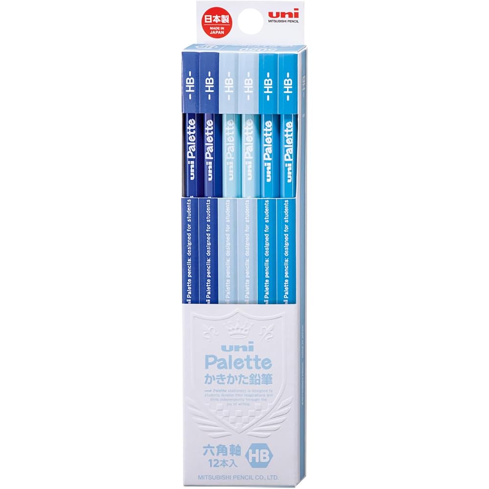 Mitsubishi K5050HB Pencil Drawing Pencil Uni Palette HB Drawing Tool Pastel Blue 1 Dozen
