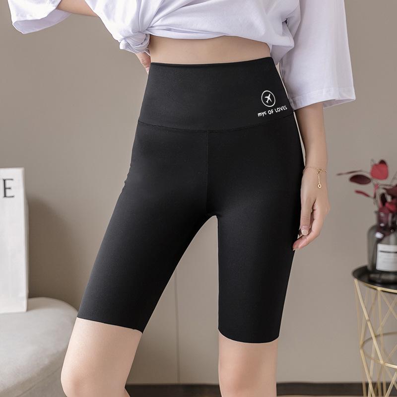 Women s Summer Sharkskin High-Waisted Stretchy Leggings, Butt-Lifting Tummy-Control Plus-Size Yoga Capris L (80-125 lbs)