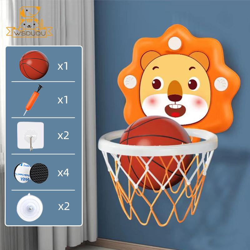 Kids Basketball Hoop with Inflatable Ball Wall Mount Indoor Outdoor Sport Toy Suction Cup Stand Portable Game Fun Play Boys Gift 6
