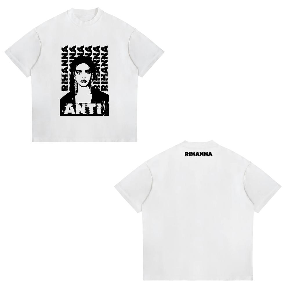 Rihannas Retro Tour Pattern Tshirt A Unisex Concert Souvenir A Classic Album Cover Retro Tshirt for Fans Unisex Women