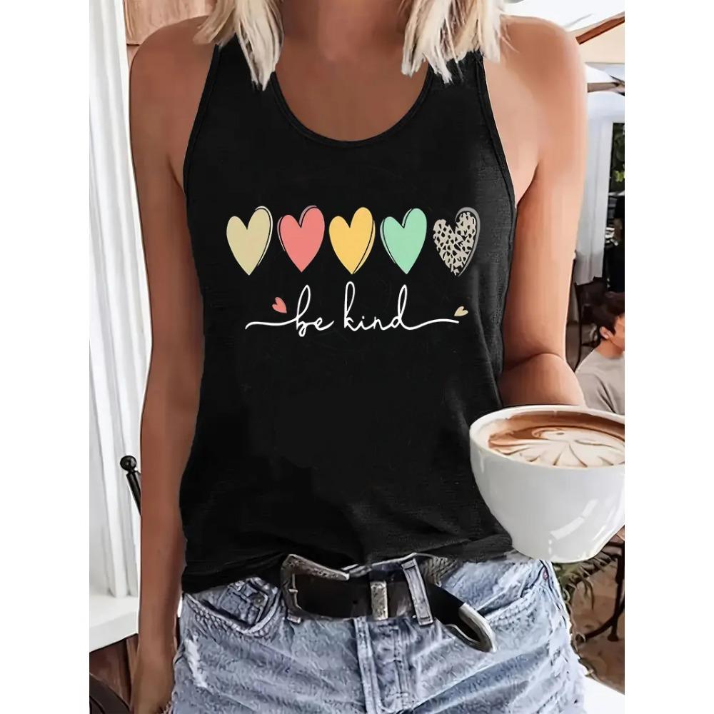 T-shirt vest pattern vest women s sleeveless round neck casual top S