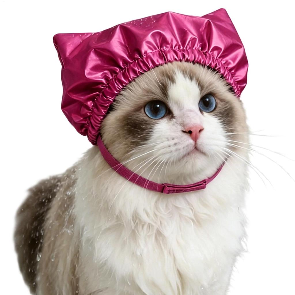 Dog Shower Caps Waterproof Reusable Adjustable Straps Cat Bathing Hat for Kittens Puppies Home Salon Grooming Swimming Pool Pet