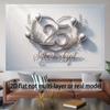 2D flat banner banner 1 piece silver wedding backdrop decoration photo polyester prop DJH